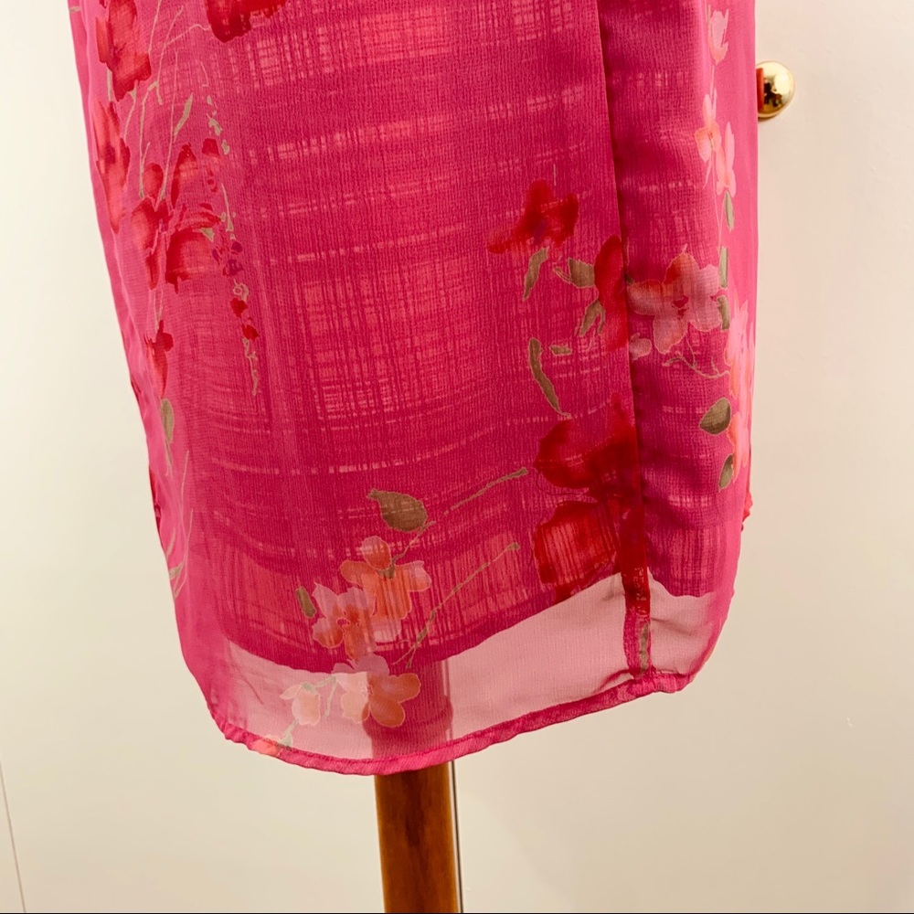 Hilliard $ Hanson 12 sleeveless dress pink floral - Picture 6 of 8